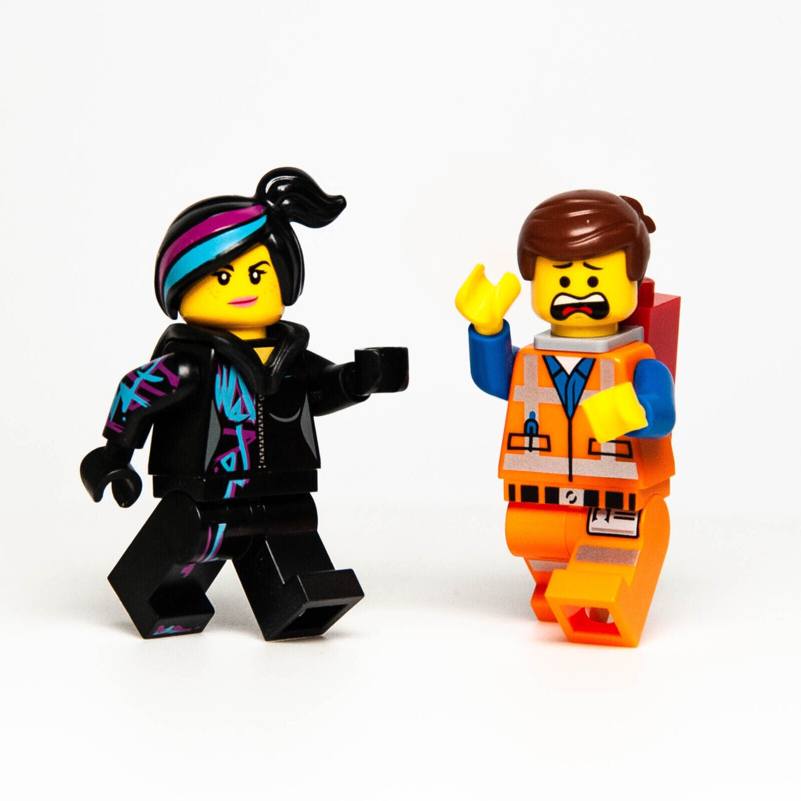 the lego movie wyldstyle LEGO Movie Minifigure Lot: Emmet & Lucy Wyldstyle 70808 (tlm018 tlm027